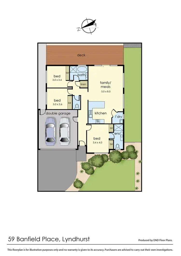 Floorplan of Homely house listing, 59 Banfield Place, Lyndhurst VIC 3975