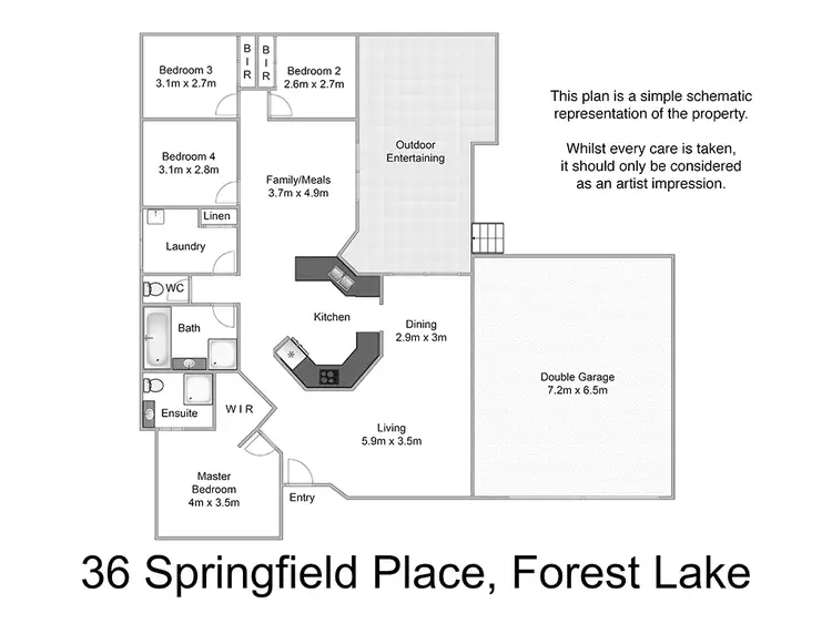 Floorplan of Homely house listing, 36 Springfield Place, Forest Lake QLD 4078