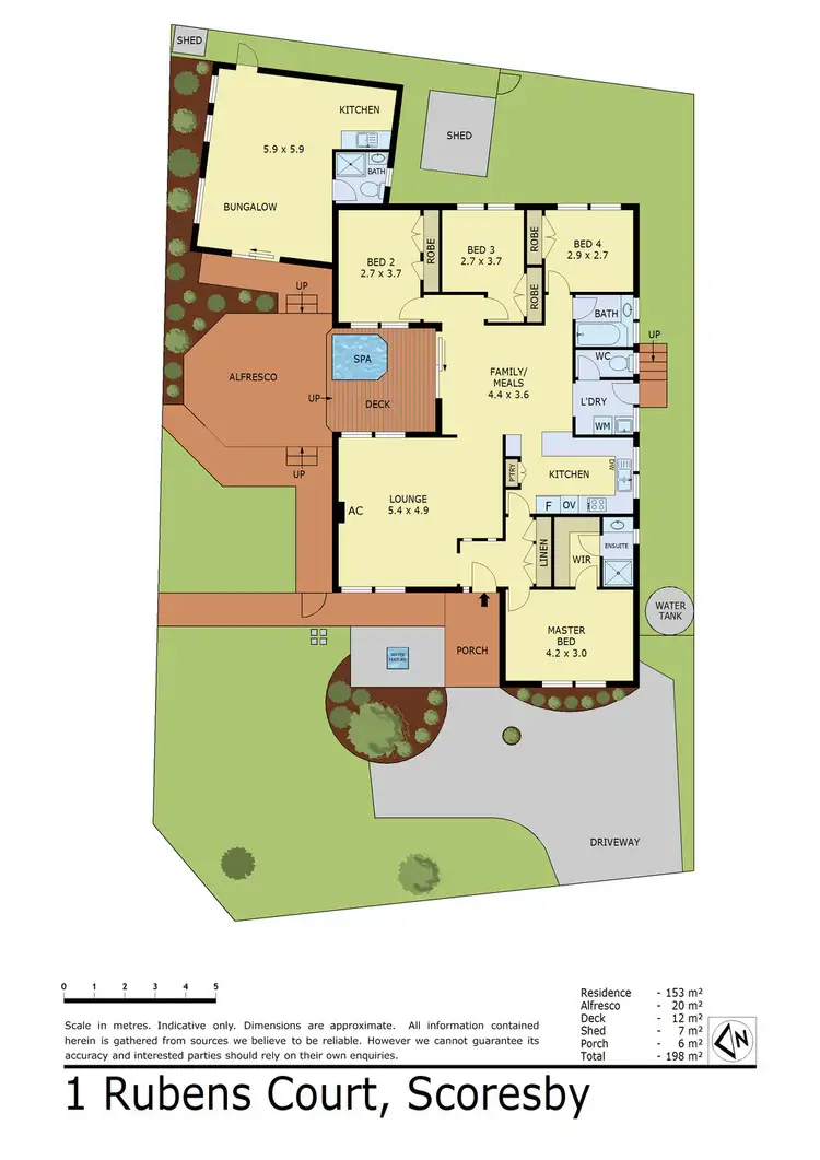 Floorplan of Homely house listing, 1 Rubens Court, Scoresby VIC 3179