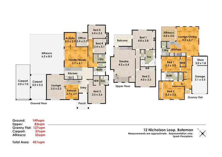 Floorplan of Homely house listing, 12 Nicholson Loop, Bateman WA 6150