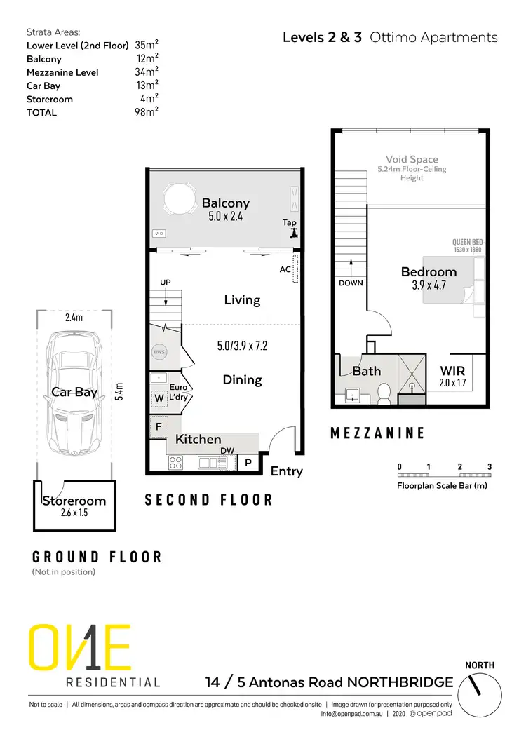 Floorplan of Homely apartment listing, 14/5 Antonas Road, Northbridge WA 6003