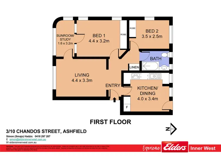 Floorplan of Homely unit listing, 3/10 Chandos Street, Ashfield NSW 2131
