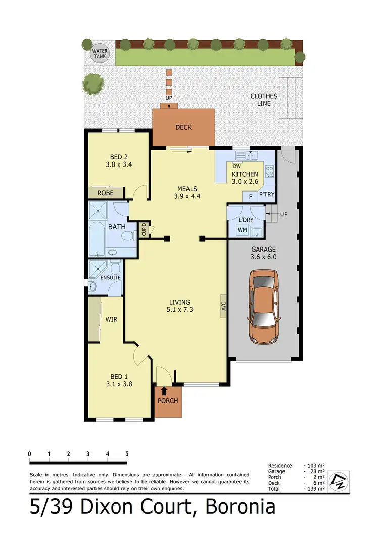 Floorplan of Homely unit listing, 5/39 Dixon Court, Boronia VIC 3155