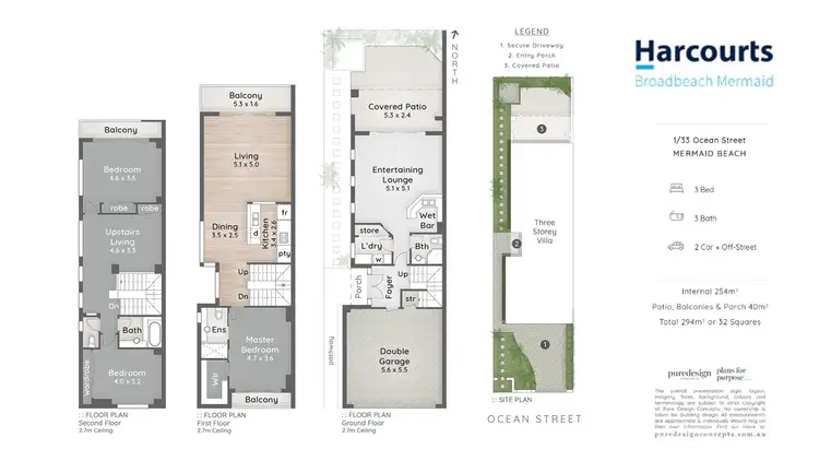 Floorplan of Homely semi-detached listing, 1/33 Ocean Street, Mermaid Beach QLD 4218