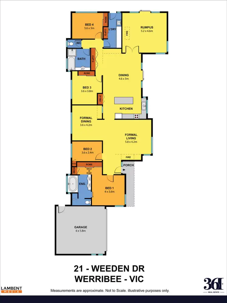 Floorplan of Homely house listing, 21 Weeden Dr, Werribee VIC 3030