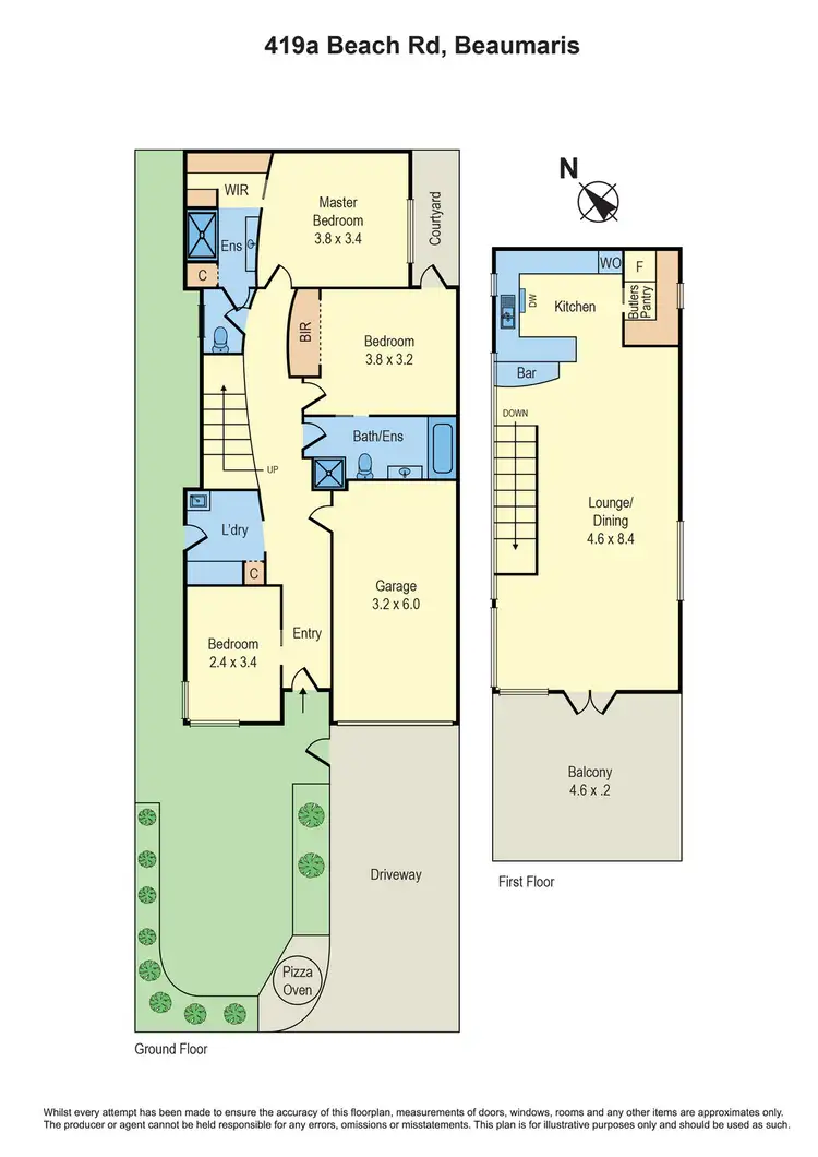 Floorplan of Homely townhouse listing, 419a Beach Road, Beaumaris VIC 3193