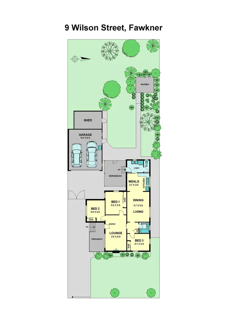Floorplan of Homely house listing, 9 Wilson Street, Fawkner VIC 3060