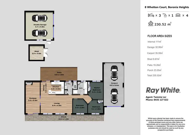 Floorplan of Homely house listing, 8 Whetton Court, Boronia Heights QLD 4124