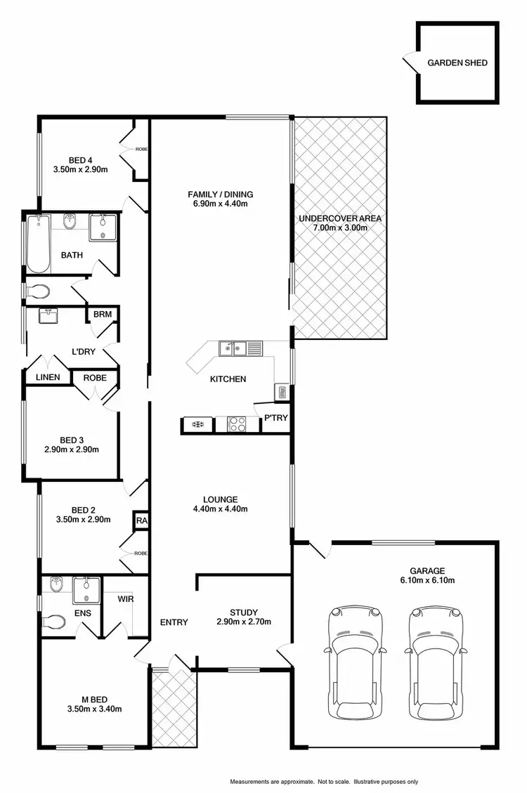 Floorplan of Homely house listing, 7 Prestwick Place, Wodonga VIC 3690