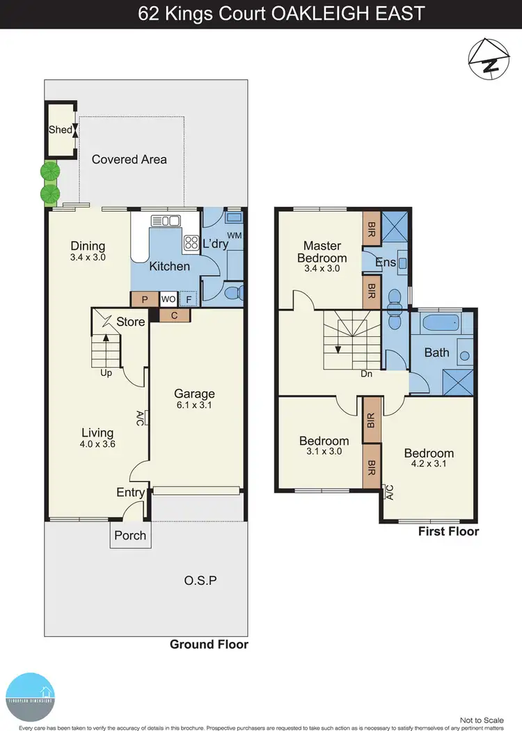 Floorplan of Homely townhouse listing, 62 Kings Court, Oakleigh East VIC 3166