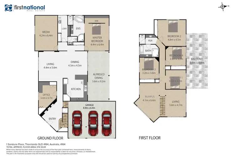 Floorplan of Homely house listing, 1 Sandune Place, Thornlands QLD 4164