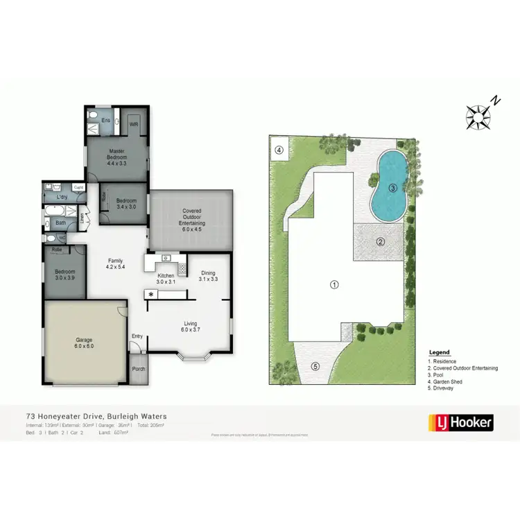 Floorplan of Homely house listing, 73 Honeyeater Drive, Burleigh Waters QLD 4220