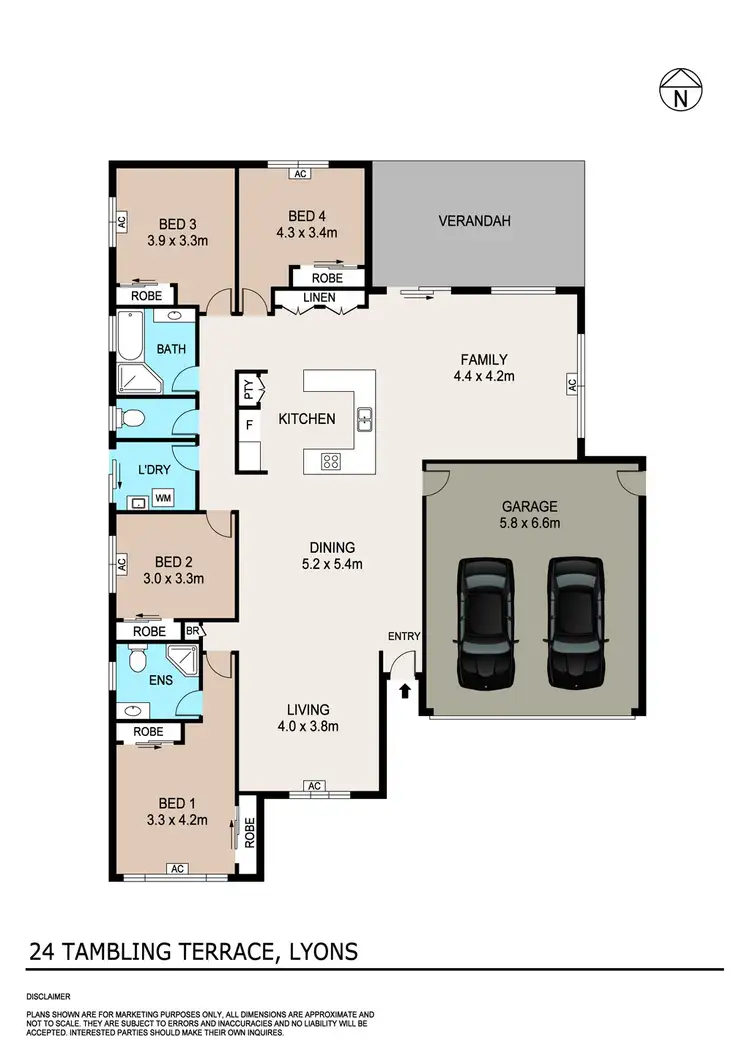 Floorplan of Homely house listing, 24 Tambling Terrace, Lyons NT 810