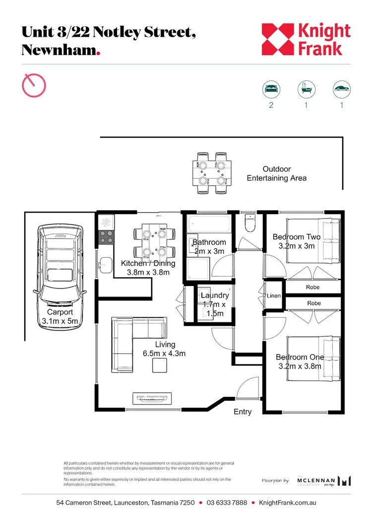 Floorplan of Homely house listing, 3/22 Notley St, Newnham TAS 7248
