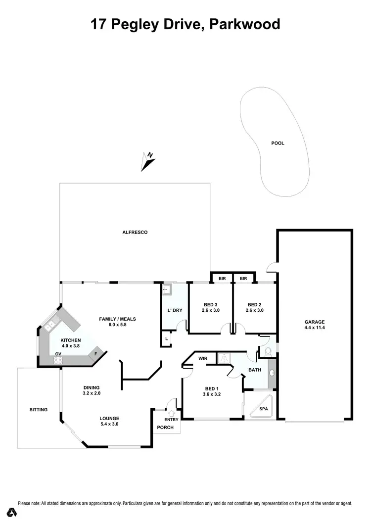 Floorplan of Homely house listing, 17 Pegley Drive, Parkwood WA 6147