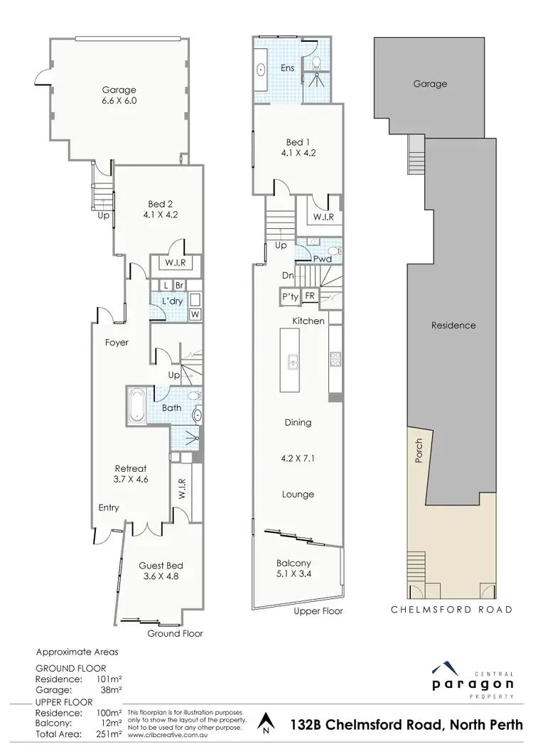 Floorplan of Homely house listing, 132B Chelmsford Road, North Perth WA 6006