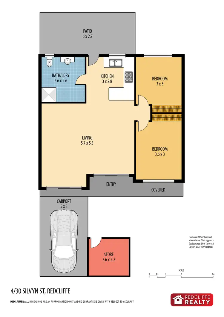 Floorplan of Homely unit listing, 4/30 Silvyn Street, Redcliffe QLD 4020