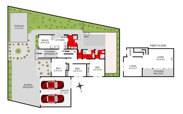 Floorplan of Homely house listing, 3/17 Jinjella Road, Highton VIC 3216