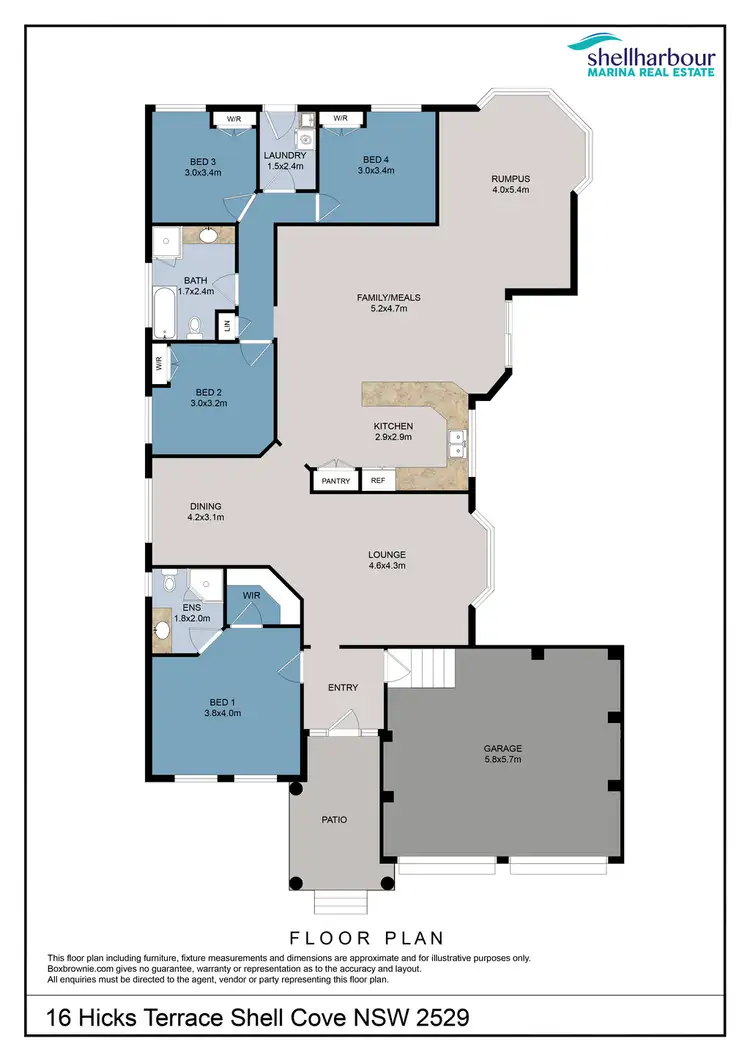 Floorplan of Homely house listing, 16 Hicks Terrace, Shell Cove NSW 2529