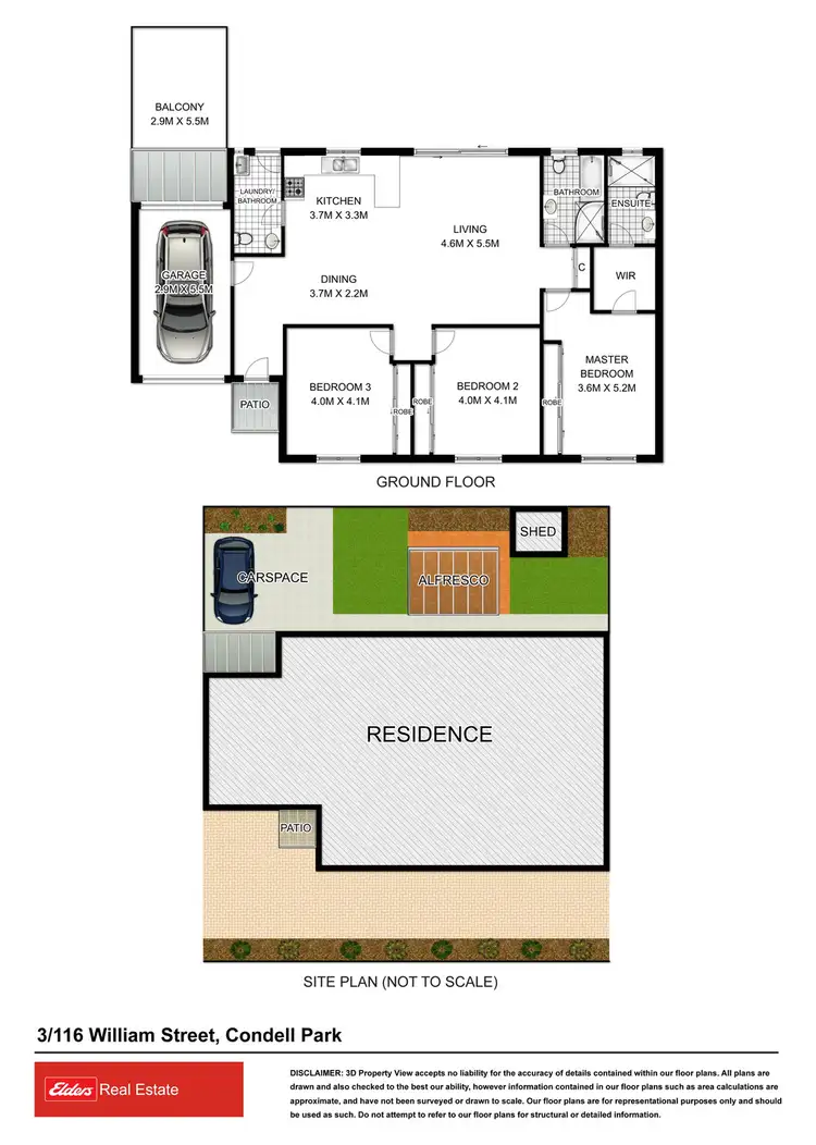 Floorplan of Homely villa listing, 3/116 William Street, Condell Park NSW 2200