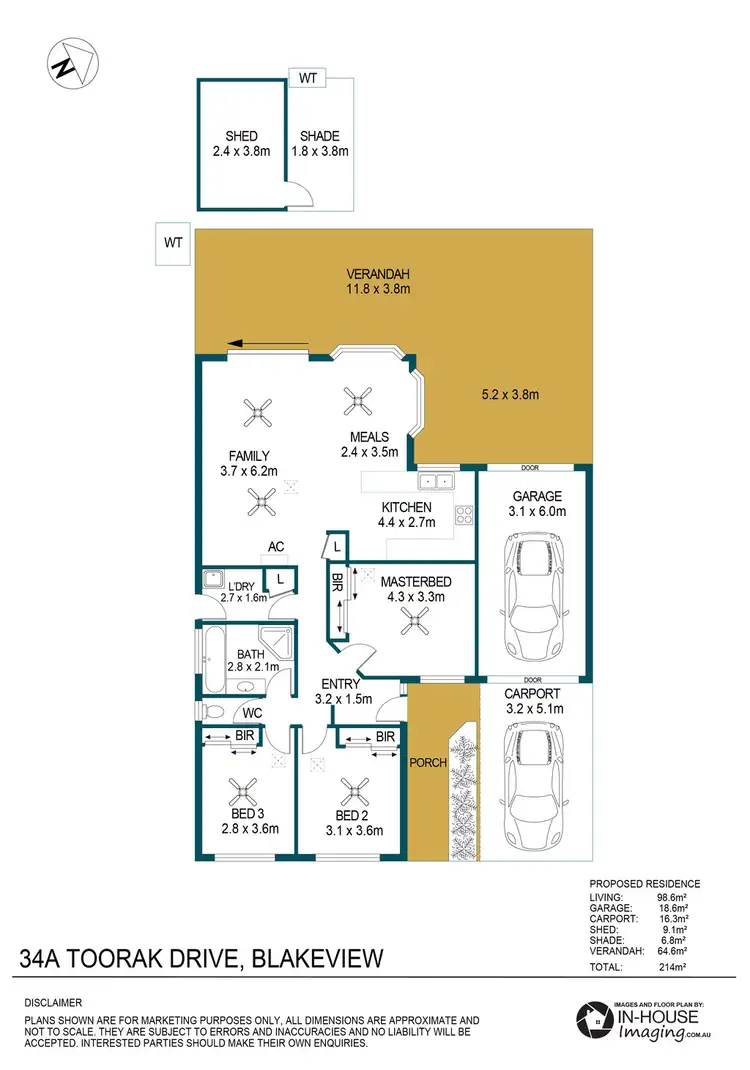 Floorplan of Homely house listing, 34A Toorak Drive, Blakeview SA 5114
