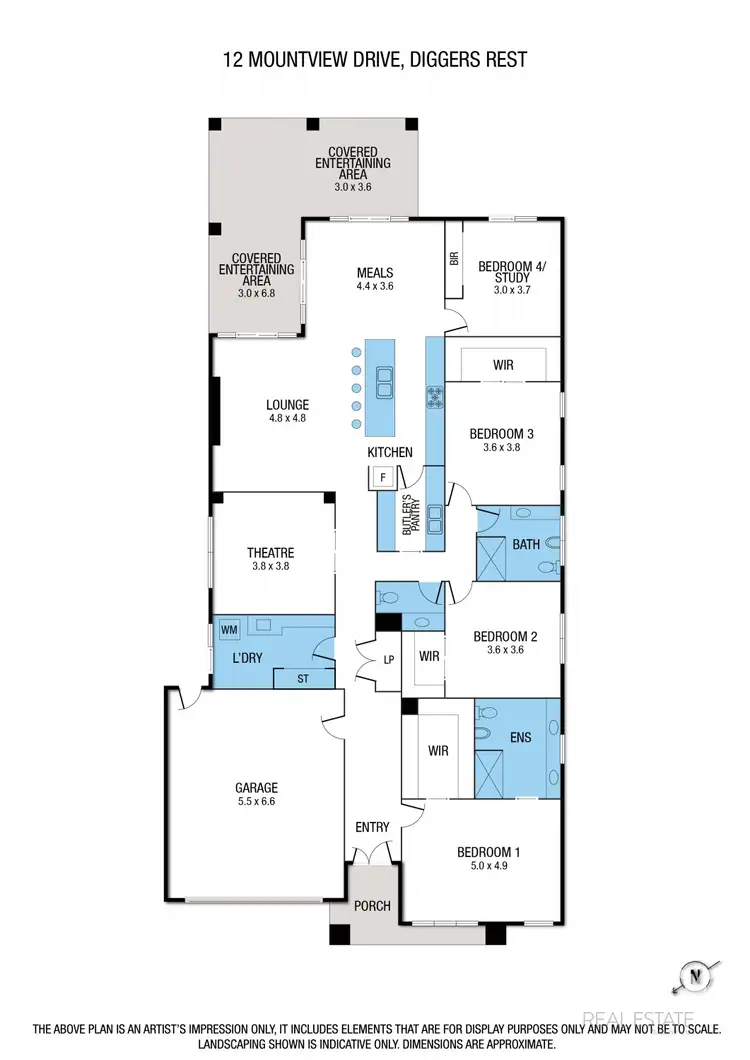 Floorplan of Homely house listing, 12 Mountview Drive, Diggers Rest VIC 3427