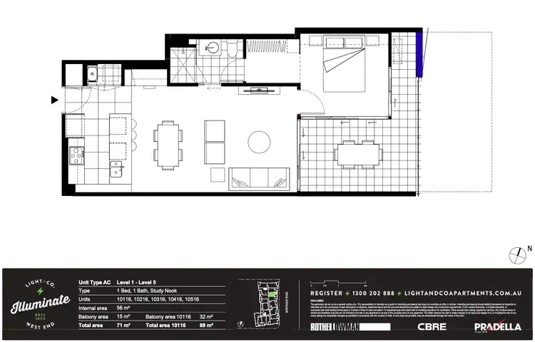 Floorplan of Homely apartment listing, 10516/321 Montague Road, West End QLD 4101