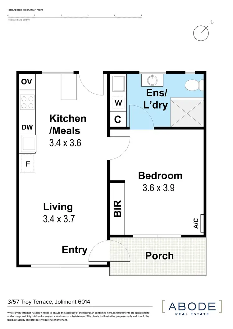 Floorplan of Homely unit listing, 3/57 Troy Terrace, Jolimont WA 6014