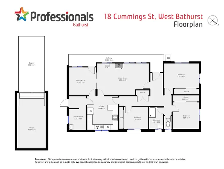 Floorplan of Homely house listing, 18 Cummings Street, West Bathurst NSW 2795