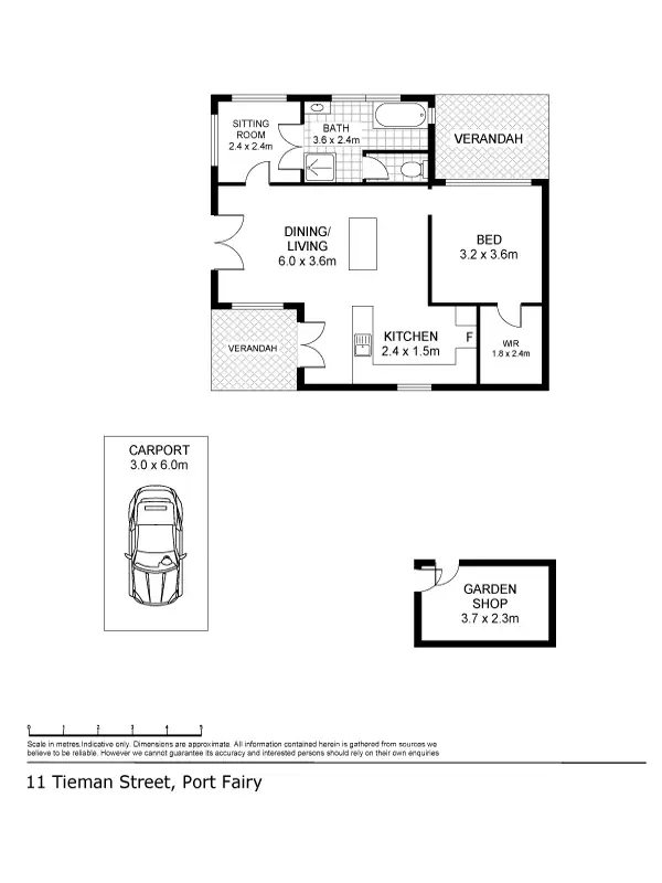 Floorplan of Homely house listing, 11 Tieman Street, Port Fairy VIC 3284