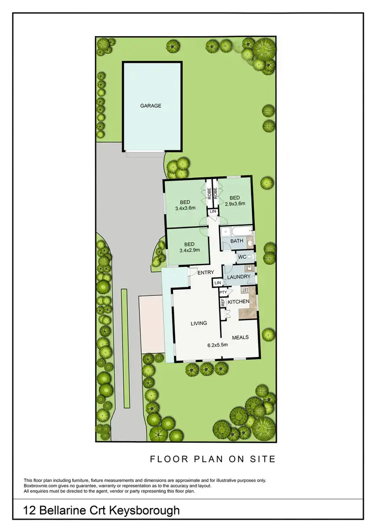 Floorplan of Homely house listing, 12 Bellarine Court, Keysborough VIC 3173