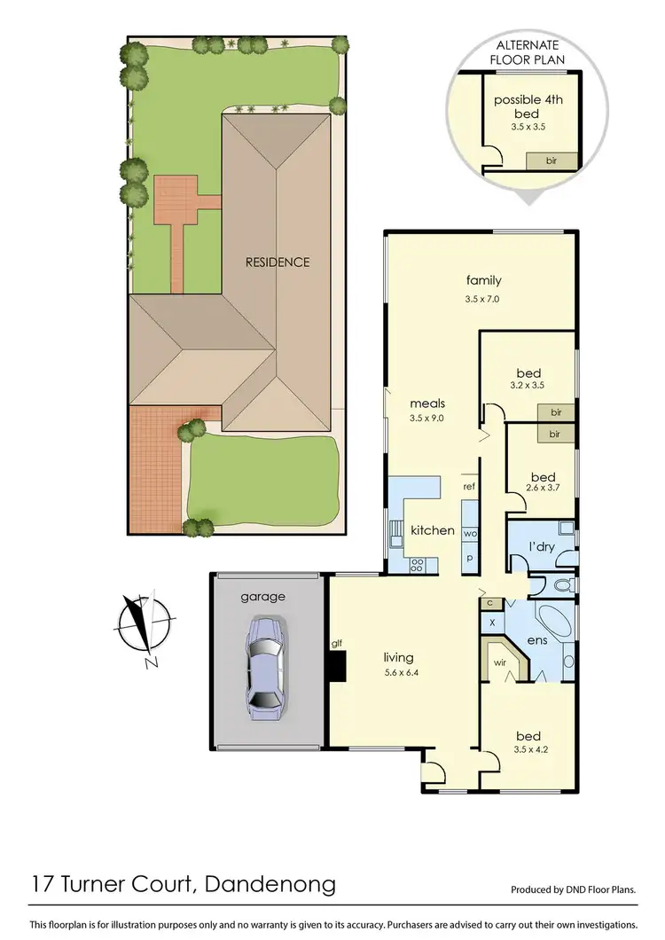 Floorplan of Homely house listing, 17 Turner Court, Dandenong VIC 3175