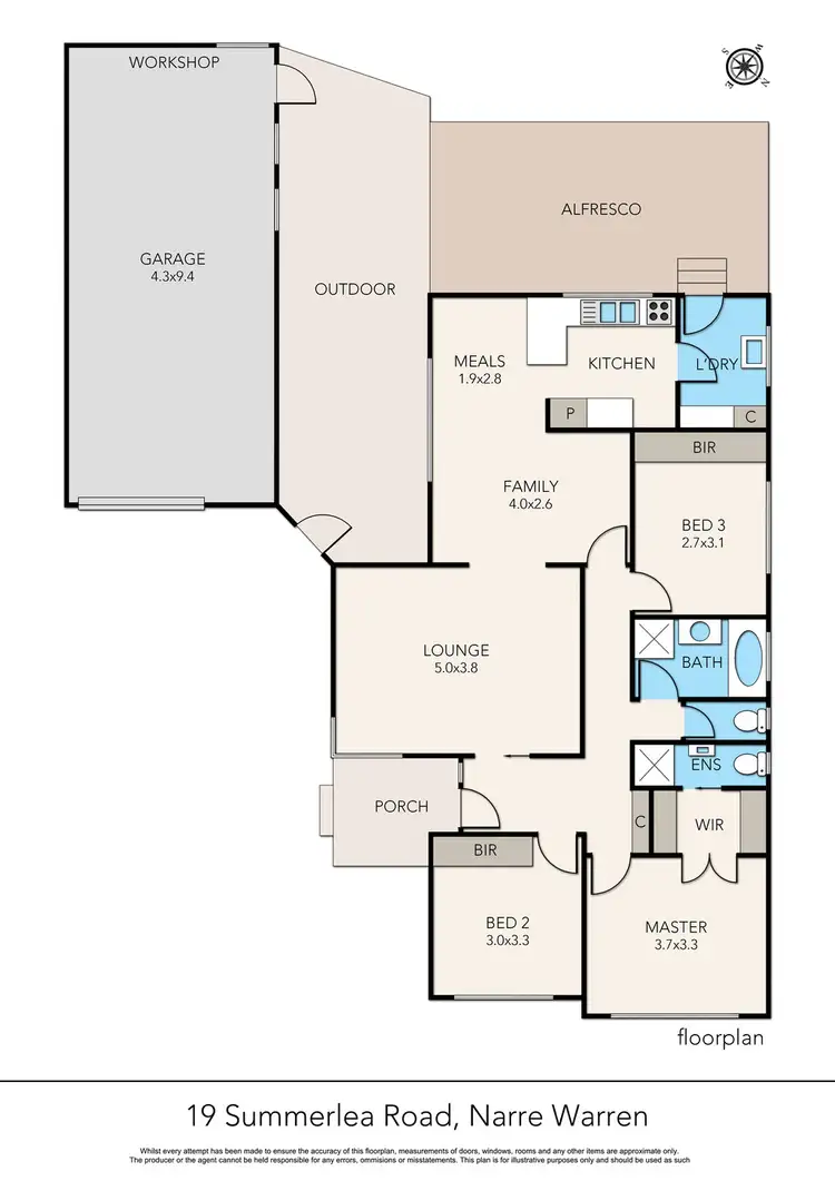 Floorplan of Homely house listing, 19 Summerlea Road, Narre Warren VIC 3805