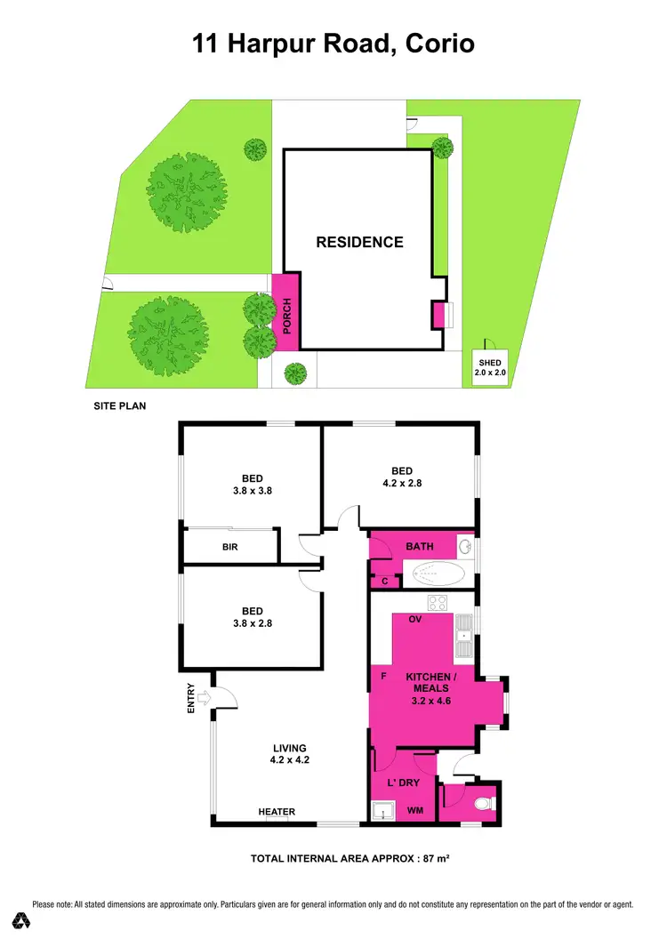 Floorplan of Homely house listing, 11 Harpur Road, Corio VIC 3214