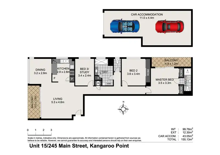 Floorplan of Homely apartment listing, 15/245 Main Street, Kangaroo Point QLD 4169