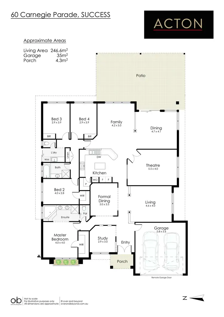 Floorplan of Homely house listing, 60 Carnegie Parade, Success WA 6164