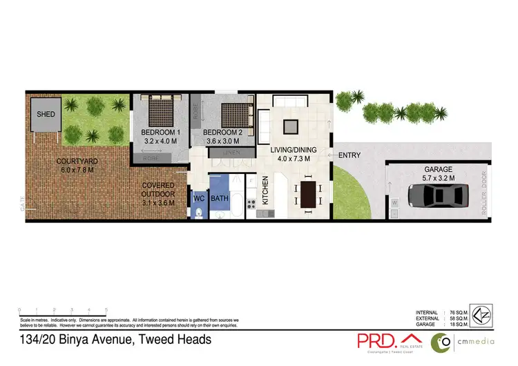 Floorplan of Homely unit listing, 134/20 Binya Ave, Tweed Heads NSW 2485