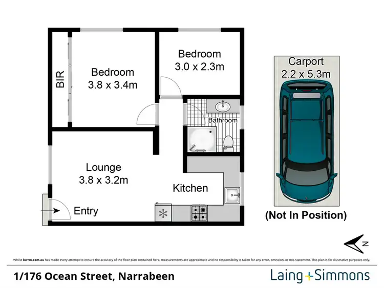 Floorplan of Homely apartment listing, 1/176 Ocean Street, Narrabeen NSW 2101