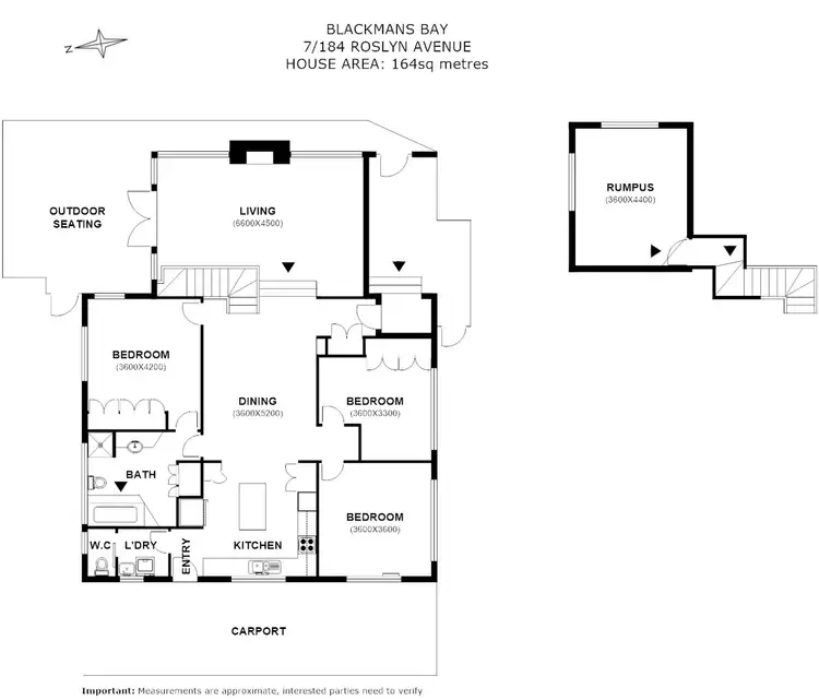 Floorplan of Homely townhouse listing, 7/184 Roslyn Avenue, Blackmans Bay TAS 7052