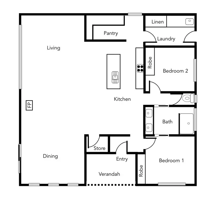 Floorplan of Homely house listing, 4 Banksia Place, Halls Gap VIC 3381