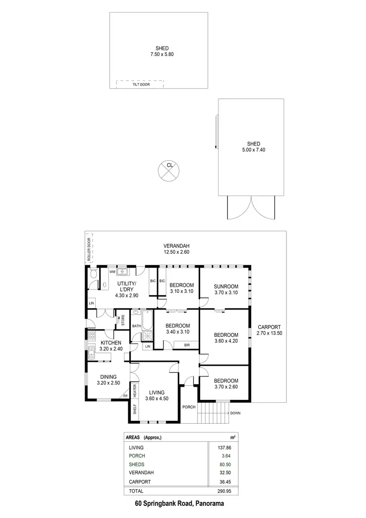 Floorplan of Homely house listing, 60 Springbank Road, Panorama SA 5041