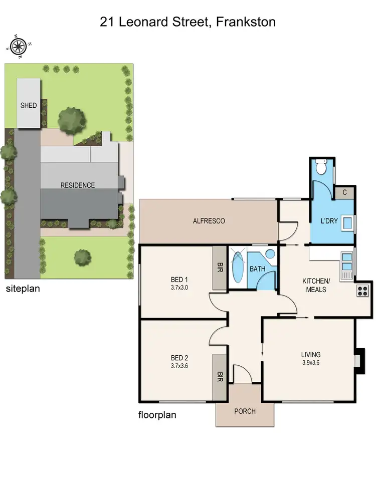 Floorplan of Homely house listing, 21 Leonard Street, Frankston VIC 3199