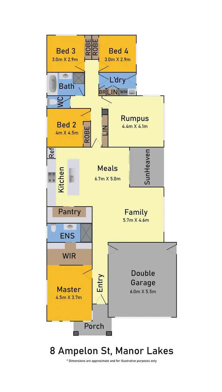 Floorplan of Homely house listing, 8 Ampelon Street, Manor Lakes VIC 3024