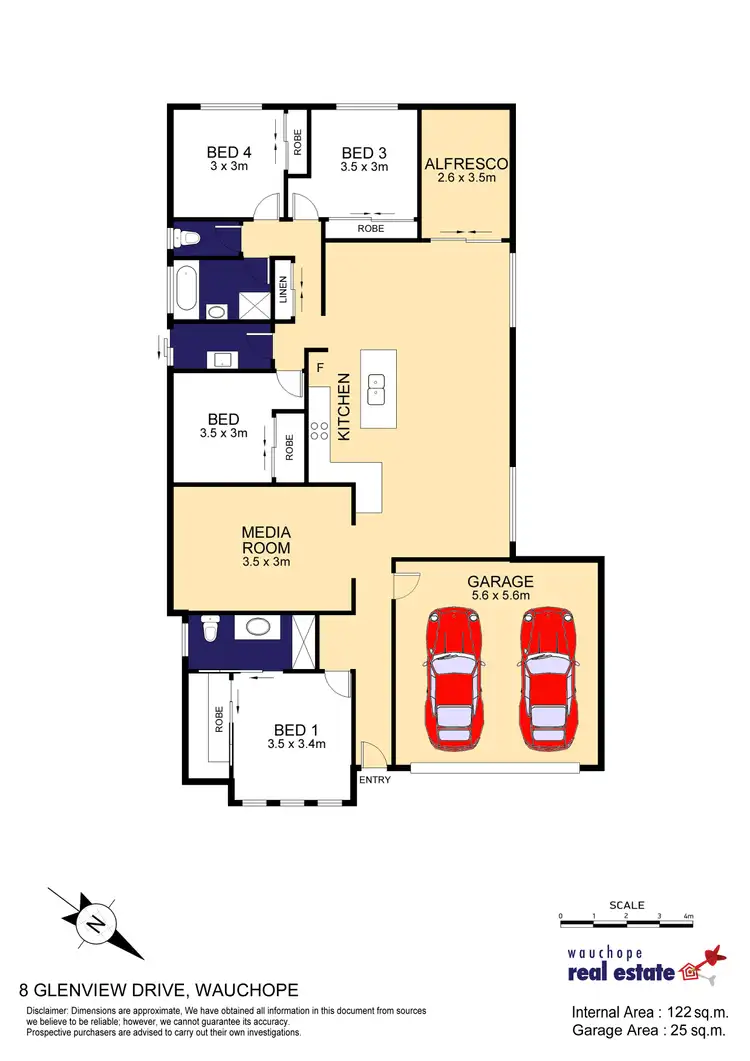 Floorplan of Homely house listing, 8 Glenview Drive, Wauchope NSW 2446