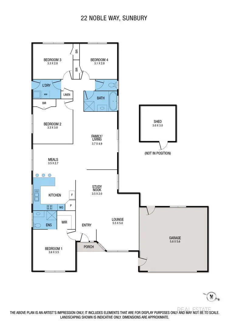 Floorplan of Homely house listing, 22 Noble Way, Sunbury VIC 3429
