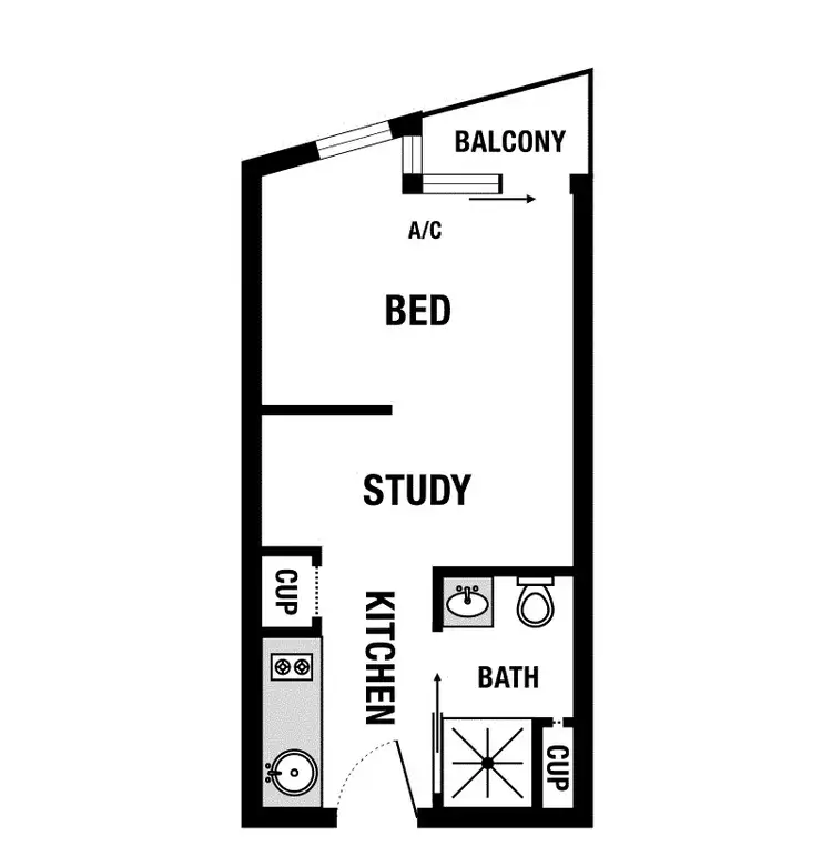 Floorplan of Homely apartment listing, 1201/131 Pelham St, Carlton VIC 3053