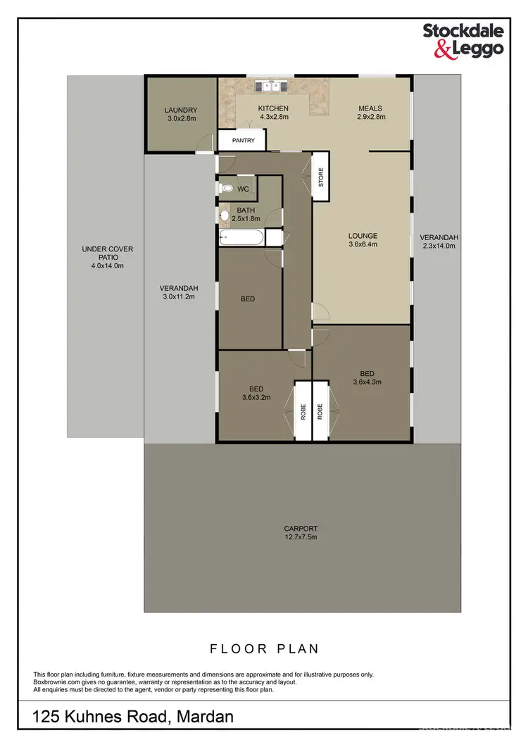 Floorplan of Homely rural property listing, 125 Kuhnes Road, Mardan VIC 3953