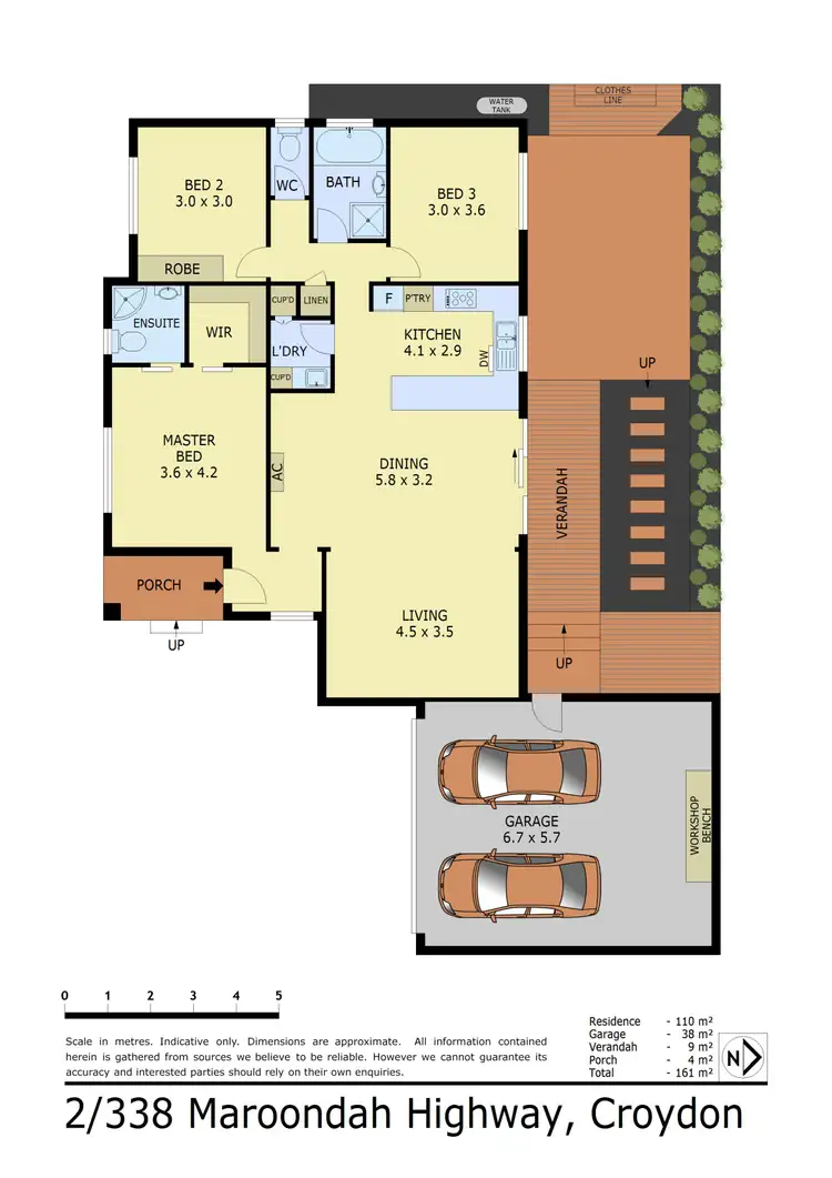 Floorplan of Homely unit listing, 2/338 Maroondah Highway, Croydon VIC 3136