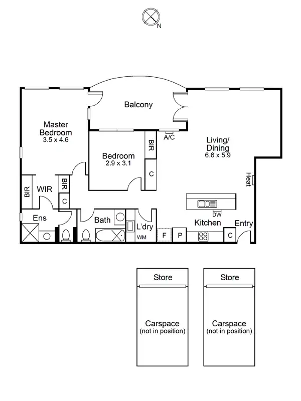 Floorplan of Homely apartment listing, 6/2-10 Darcy Lane, Kensington VIC 3031