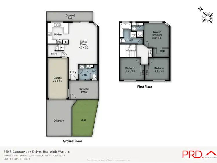 Floorplan of Homely townhouse listing, 15/2 Cassowary Drive, Burleigh Waters QLD 4220